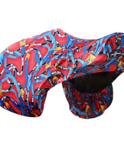 Alternative view of Stretchy Saddle Cover with Prints Entwined