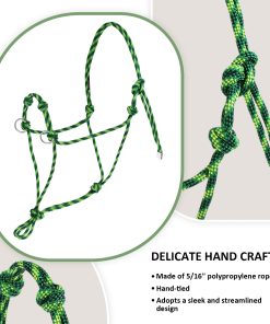 Alternative view of 4 Knot Side Pull Rope Halter with Rings 6