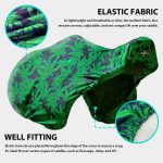 Stretchy Saddle Cover with Prints Live Leaf - Image 3
