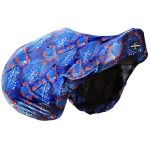 Stretchy Saddle Cover with Prints Chic Blue