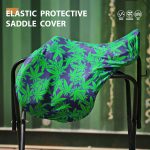 Stretchy Saddle Cover with Prints Live Leaf - Image 4