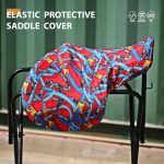 Stretchy Saddle Cover with Prints Entwined - Image 3