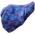 Stretchy Saddle Cover with Prints Chic Blue - Image 2