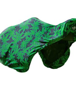 Alternative view of Stretchy Saddle Cover with Prints Live Leaf