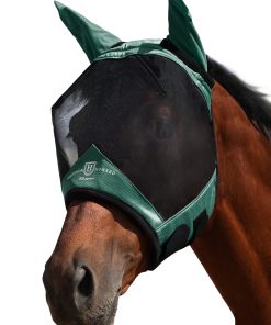 Harrison Howard Pro Luminous Horse Half Face Fly Mask Large Eye Space