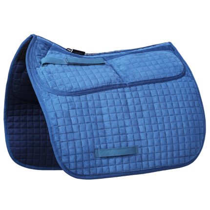 Harrison Howard Diamond Quilted Dressage Saddle Pad Adjustable with 4 Pockets and Foam Inserts with Differentiated Thickness Horse Riding Pad with Added Cushioning and Comfort Turquoise