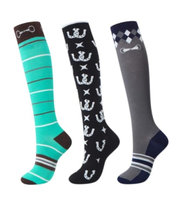Harrison Howard 3 Pairs Equestrian Riding Socks for Women
