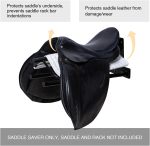 Harrison Howard Wall Mount Saddle Rack Suede Saver Adds Protection to Underside of Saddle Prevents Bar Indentations Secure Saddle Use with Saddle Rack, Saddle Saver Only White - Image 2