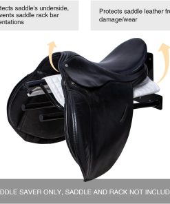 Alternative view of Harrison Howard Wall Mount Saddle Rack Suede Saver Adds Protection to Underside of Saddle Prevents Bar Indentations Secure Saddle Use with Saddle Rack, Saddle Saver Only White