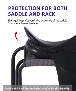 Alternative view of Harrison Howard Saddle Stand Suede Saver Adds Protection to Underside of Saddle Prevents Bar Indentations Secure Saddle Use with Saddle Rack, Saddle Saver Only Grey