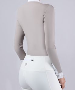 Alternative view of Harrison Howard Equestrian Pleated Bib Long Sleeve Show Shirt with Embroidery HTSC418