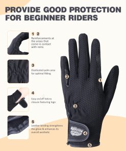 Alternative view of Harrison Howard Kids Horse Riding Gloves for Boys and Girls HG01