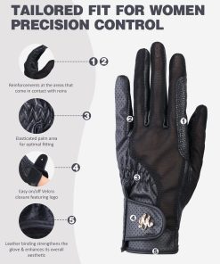 Alternative view of Harrison Howard Ladies Equestrian Gloves HG02