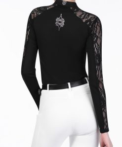 Alternative view of Harrison Howard Ladies Long Sleeve Lace Rider Top HTSL407