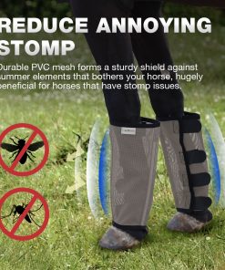 Alternative view of Harrison Howard Loose Fitting Fly Boots Extra Tough Mesh Ventilated  Set of 4