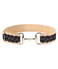 Harrison Howard Elastic Horsebit Belt Horse Riding Belt w/Lace 01