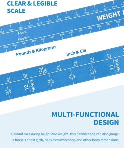 Alternative view of Harrison Howard Horse Tape Measure  Precise Measurement for Horses Portable Height & Weight  3/Pack 6.6 Feet Tape