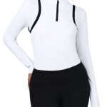 Harrison Howard Horse Riding Shirts for Women Horse Riding Top 1/4 Zip Design HTSS416+