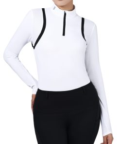 Harrison Howard Horse Riding Shirts for Women Horse Riding Top 1/4 Zip Design HTSS416+