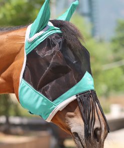 Alternative view of Harrison Howard Horse Fly mask with Ears and Nose Fringe