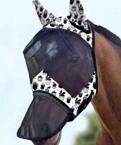 Harrison Howard LumiVista Horse Fly Mask Long Nose with Ears UV Protection