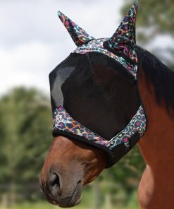 Harrison Howard Pro LumiVista Horse Half Face Fly Mask Large Eye Space with Ears