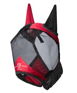 Alternative view of Harrison Howard Pro Luminous Horse Fly Mask Half Face with Ears UV Protection for Horse