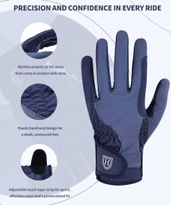 Alternative view of Harrison Howard Horse Riding Gloves All-Season Lightweight Non-Slip for Gardening, Running Equestrian Riding Gloves