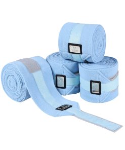 Harrison Howard Horse Polo Wraps Upgrade with Bling Leg Wraps for Horses 4-Pack Fleece Leg Wraps Stable Supplies