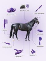 Harrison Howard Horse Grooming Kit 9-Piece Equine Care Series Horse Brush Other - Image 4