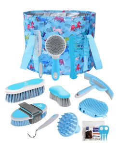 Harrison Howard Horse Grooming Kit 11-Piece Equine Care Series Horse Brush