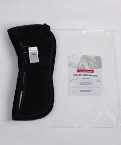 Harrison Howard Pad for Horse Saddles w/ Pockets & Shims, Adjustable Shock-Absorbing Half Pad for Horse Riding & Training