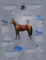 Harrison Howard Horse Grooming Kit 9-Piece Equine Care Series Horse Brush - Image 4