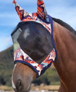 Harrison Howard LumiVista Horse Fly Mask Standard with Ears UV Protection for Horse