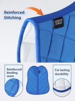 Harrison Howard Half Saddle Pad for Horses, Breathable Shock Absorbing English Saddle Pad for Jumping, Training & Eventing - Image 4