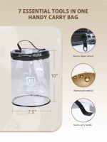 Harrison Howard 7 Pieces Horse Grooming Kit Horse Bathing Supplies Brushes for Grooming with Convenient Organizer Tote - Image 2