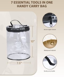 Alternative view of Harrison Howard 7 Pieces Horse Grooming Kit Horse Bathing Supplies Brushes for Grooming with Convenient Organizer Tote