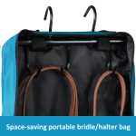 Harrison Howard Bridle/Halter Bag with 3 Prong Tack Rack Sturdy Waterproof Fabric Horse Tack Carry Bag - Image 3