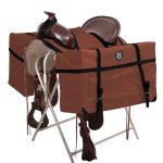 Harrison Howard Durable Versatile Over-The-Horn Contoured No-Bounce Design Saddle Pack Pannier Bags