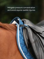 Harrison Howard English Half Pad Non-Slip Moisture-Wicking Shock Absorbing Horse Saddle Pad - Image 5