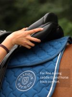 Harrison Howard English Half Pad Non-Slip Moisture-Wicking Shock Absorbing Horse Saddle Pad - Image 7