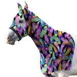 Harrison Howard Soft Horse Hood All-Covered Comfortable Sleezy for Horses with Zipper
