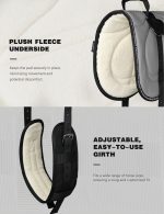 Harrison Howard Breathable Mesh Bareback Pad for Horses Soft Cushion with Matching Fleece Girth Bareback Saddle Pad - Image 4