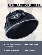 Harrison Howard Rubber Bell Boots Leather Touch-Close Overreach Boots Hoof Protection for Horses Sold in Pairs - Image 3