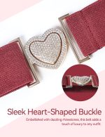 Harrison Howard 2/Pack Elastic Horse Riding Belt with Flat Buckle Adjustable Elastic Belts for Women - Image 4