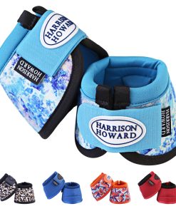 Harrison Howard Horse Bell Boots Overreach Bell Boots No-Turn Bell Boots for Horse-Sturdy Protective Hoof Boot
