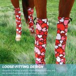 Harrison Howard Loose Fitting Horse Leg Socks Horse Socks Comfortable and Easy to Wear Set of 4 - Image 3