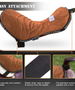 Alternative view of Harrison Howard Trail Seat Saver Western Tack Saddle Ride-on Pad with Cushion Bottom Helps Distribute Back Pressure