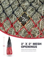 Harrison Howard Dual-Color 40'' Slow Feed Hay Net for Horses with 2"x2" Mesh Holes Goat Feeder 2PCS - Image 2