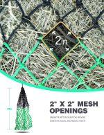 Harrison Howard Dual-Color 40'' Slow Feed Hay Net for Horses with 2"x2" Mesh Holes Goat Feeder - Image 2